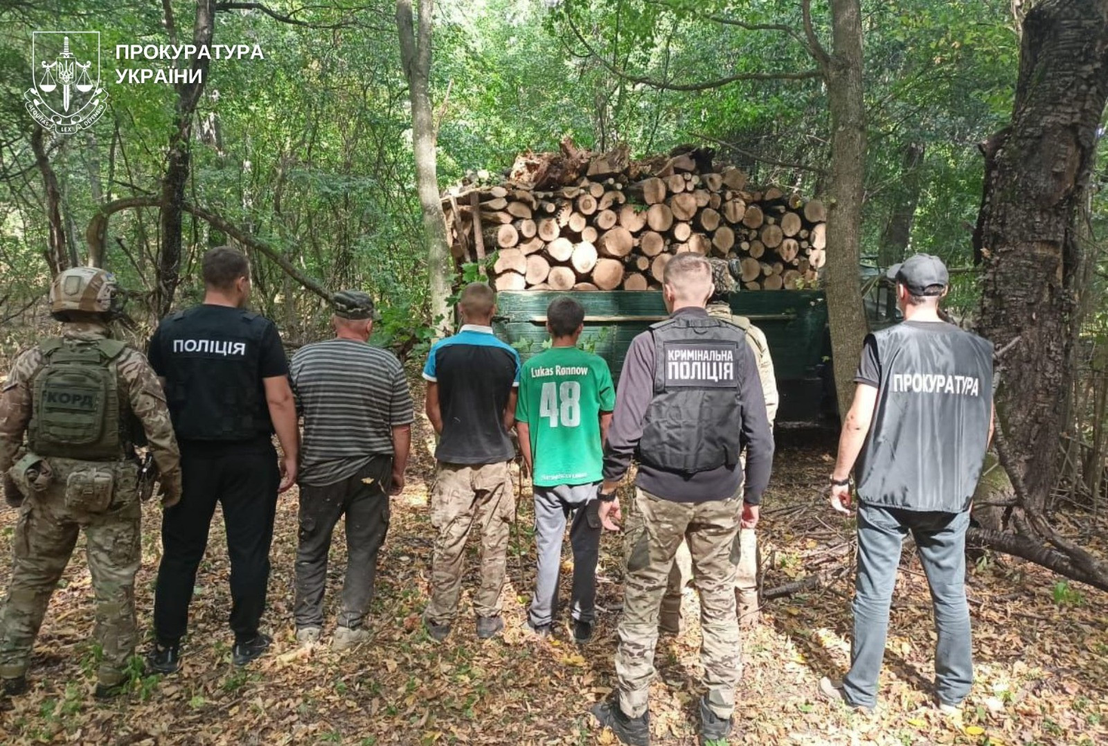 Illegal cuttings in Karmelyukov Podillya National Park - reported suspicion to a group of persons