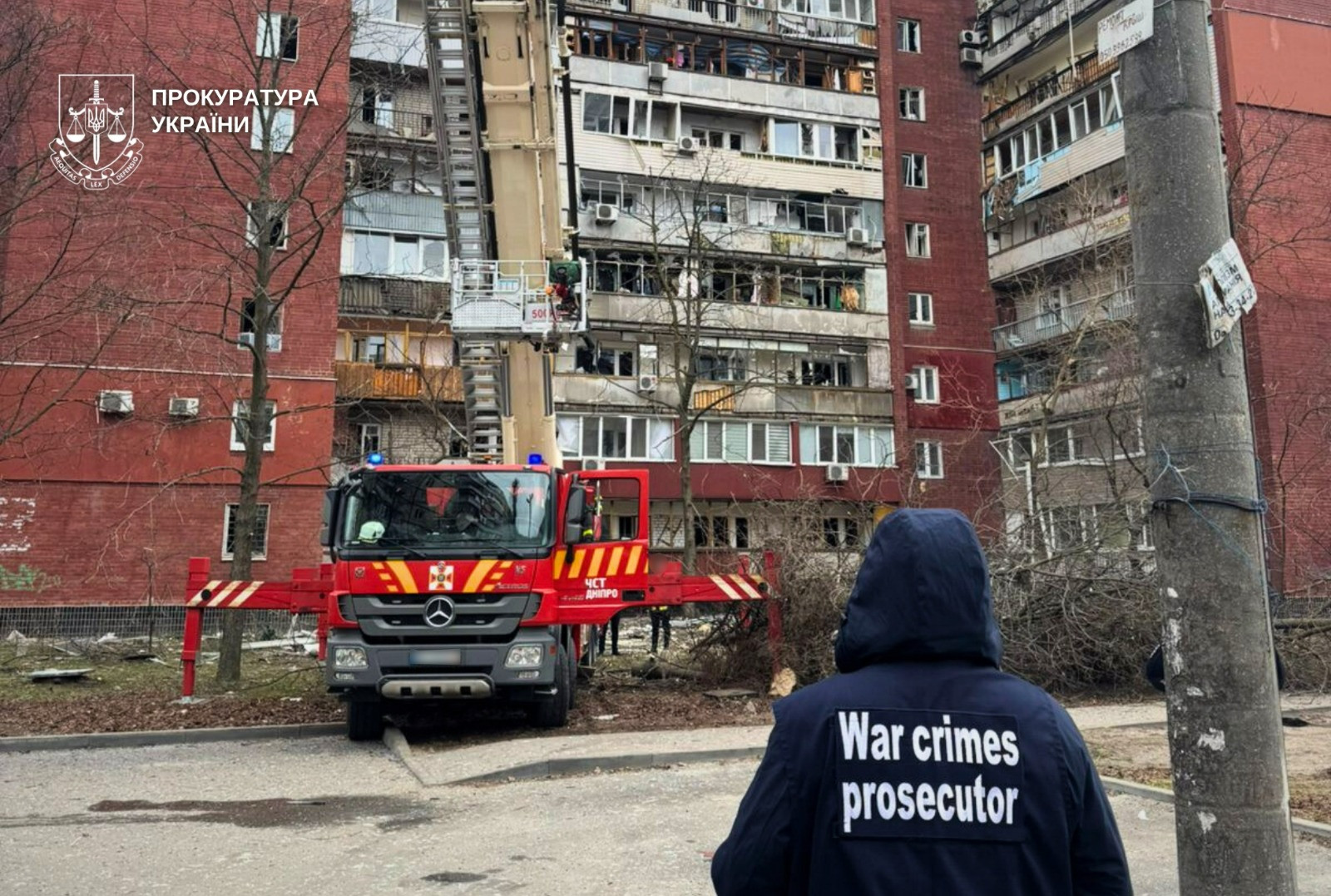 Eight injured as a result of an enemy drone hitting a residential building in Dnipro — prosecutors record the consequences