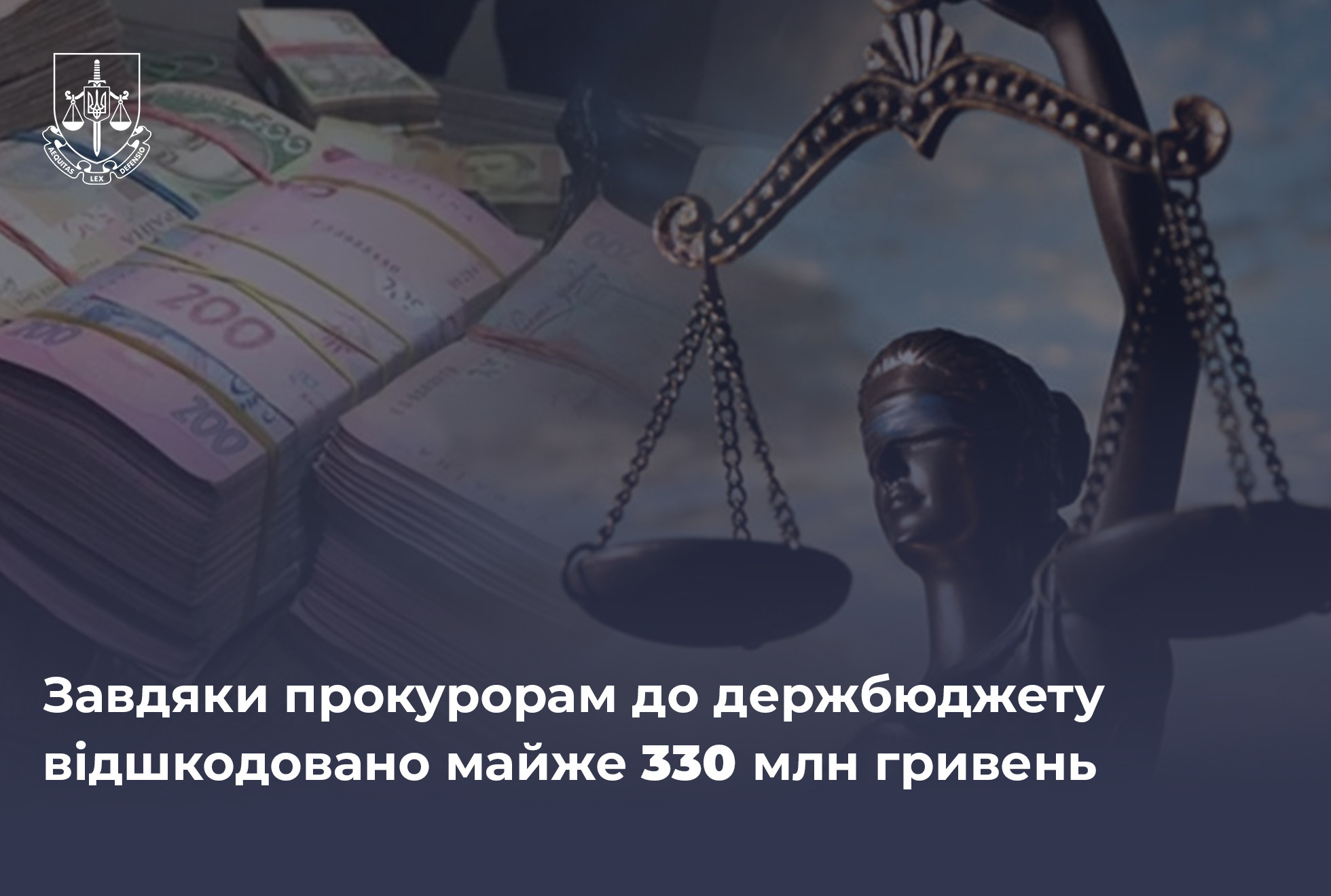 Due to the prosecutors, almost UAH 330 million was refunded to the state budget