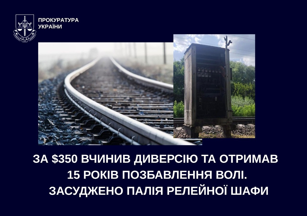For 350 US dollars, he committed sabotage and received 15 years of imprisonment. The pile of the relay cabinet was condemned