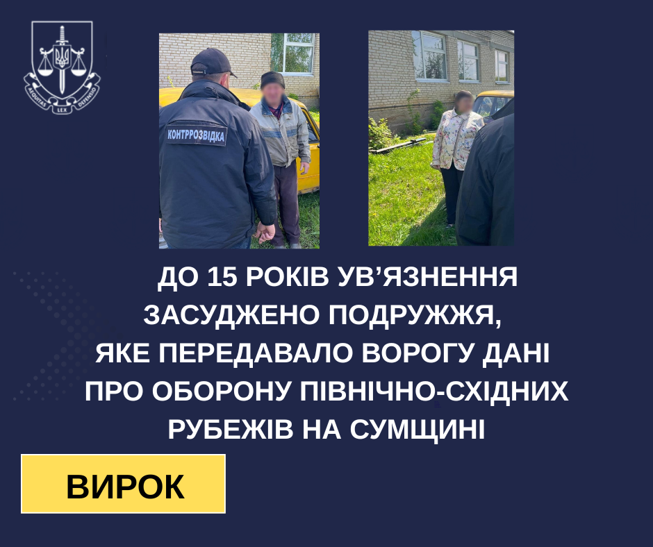 The spouse who transmitted the coordinates of the defense forces and corrected the strikes by anti-aircraft guns in the Sumy region was sentenced