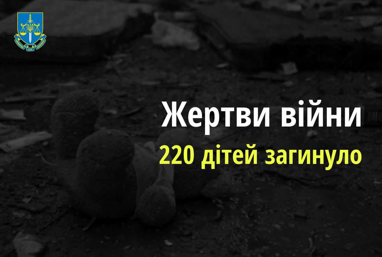 Ювенальні прокурори: 220 дітей загинули в Україні через збройну агресію РФ