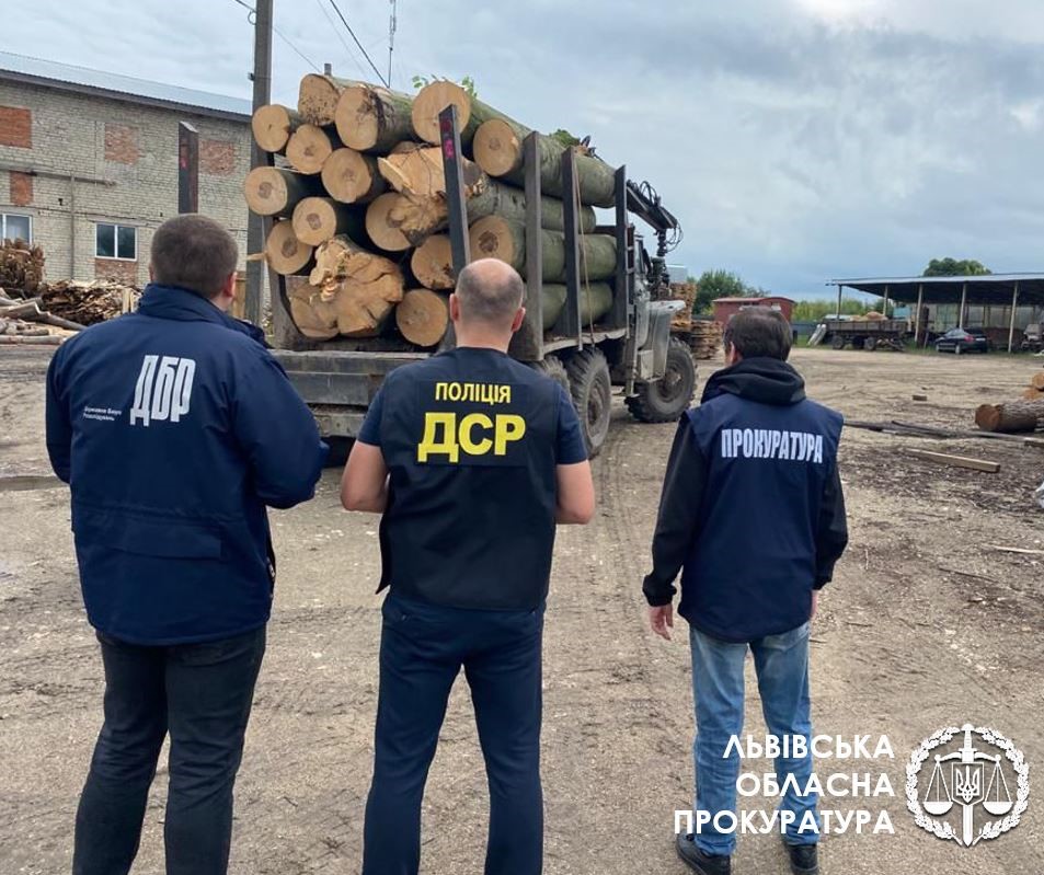 Незаконна порубка лісу на понад 2,5 млн грн – на Львівщині викрито організовану злочинну групу (ФОТО)