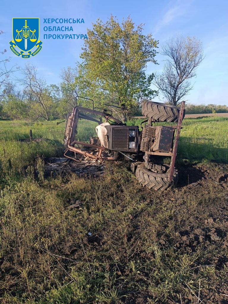 На Херсонщині тракторист підірвався на ворожій міні – розпочато провадження