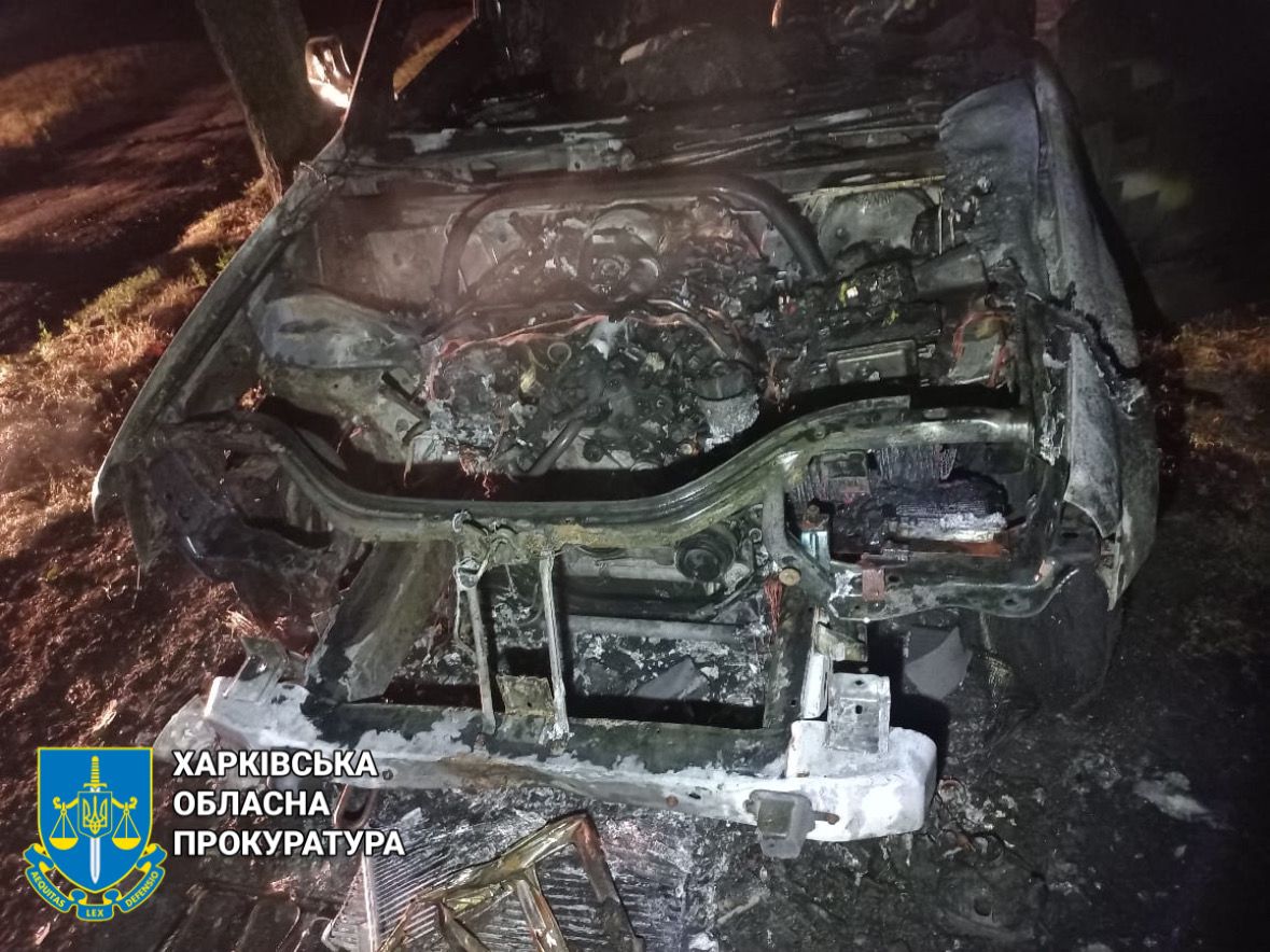 Затримано двох харків’ян, які підпалили автомобіль військовослужбовця ЗСУ